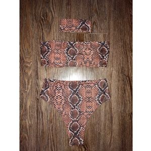 ZAFUL high waisted snakeskin bikini